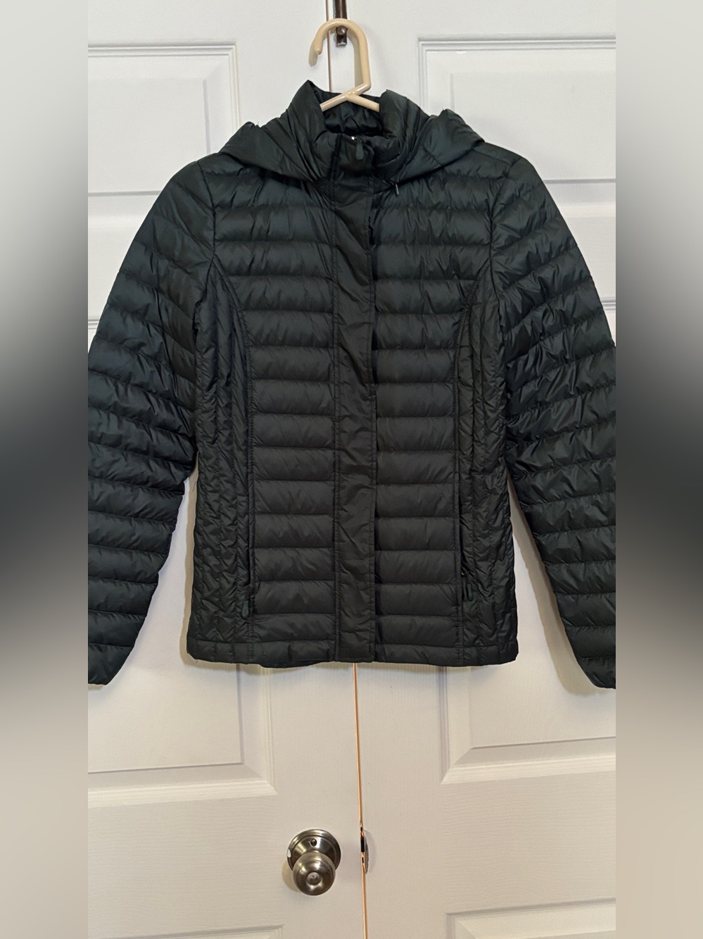 32 Heat Women’s XS Black Hooded Down Puffer Jacket Packable 90/10 Lightweight